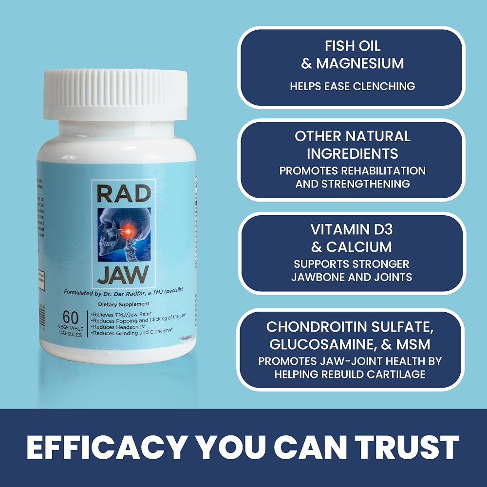 Rad Health RAD JAW TMJ Supplement for Jaw Discomfort - 60 Capsules - image 3
