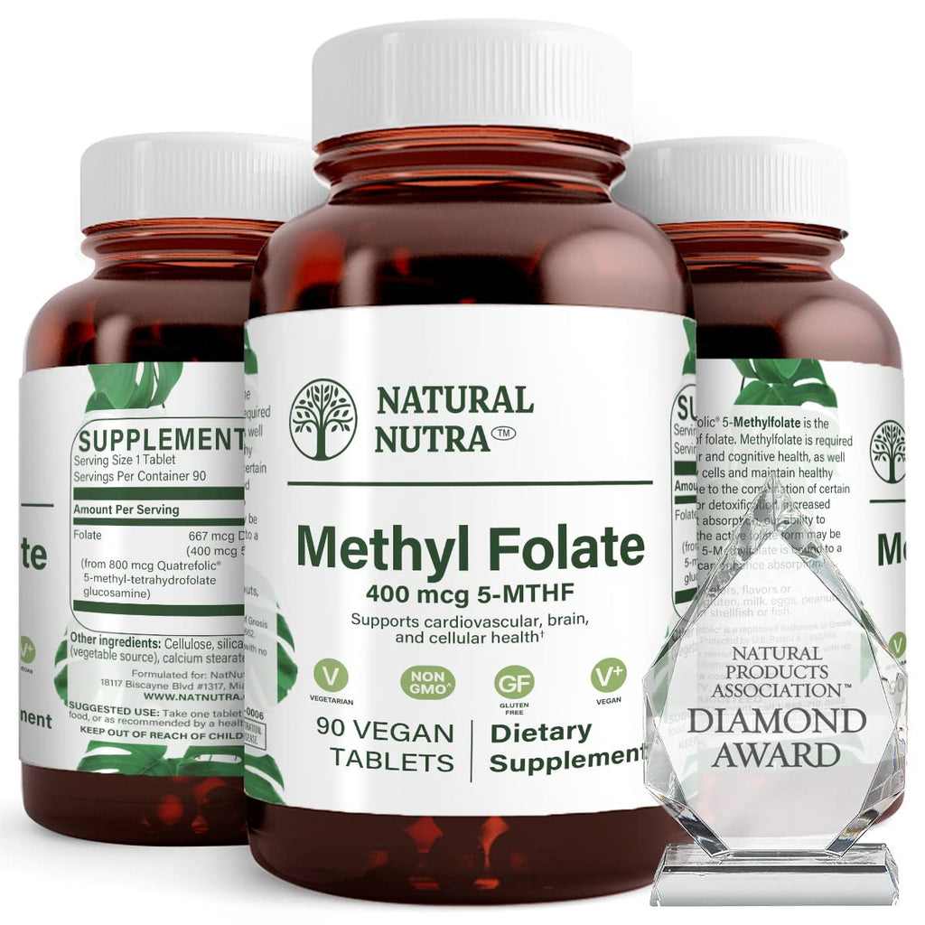 Natural Nutra Active Methyl Folate Vitamin B9 - 90 Tablets
