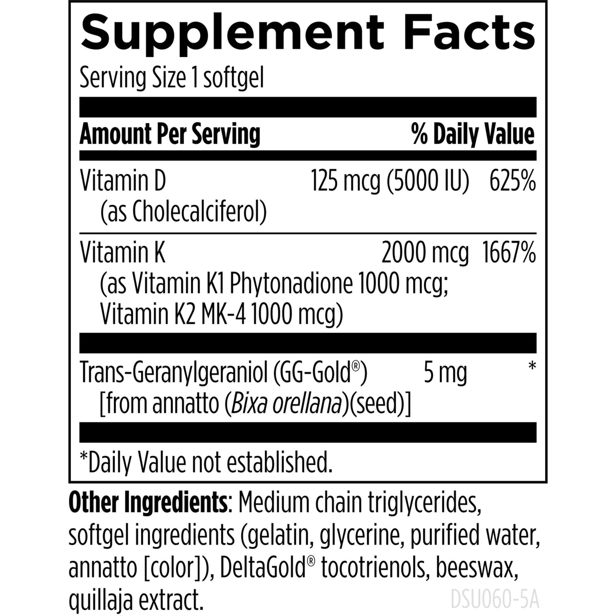 Designs for Health D-Evail Supreme Vitamin D3 K2 - 60 Softgels - image 5