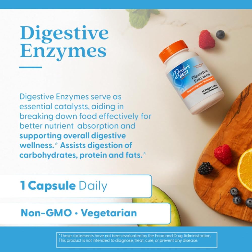 Doctor's Best Digestive Enzymes Supplement for Women & Men - Supports - image 6