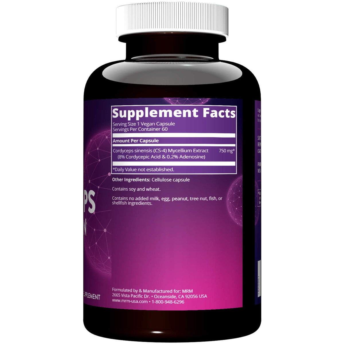 MRM Nutrition Cordyceps CS-4 Strain Energy & Endurance - 60 Capsules - image 3