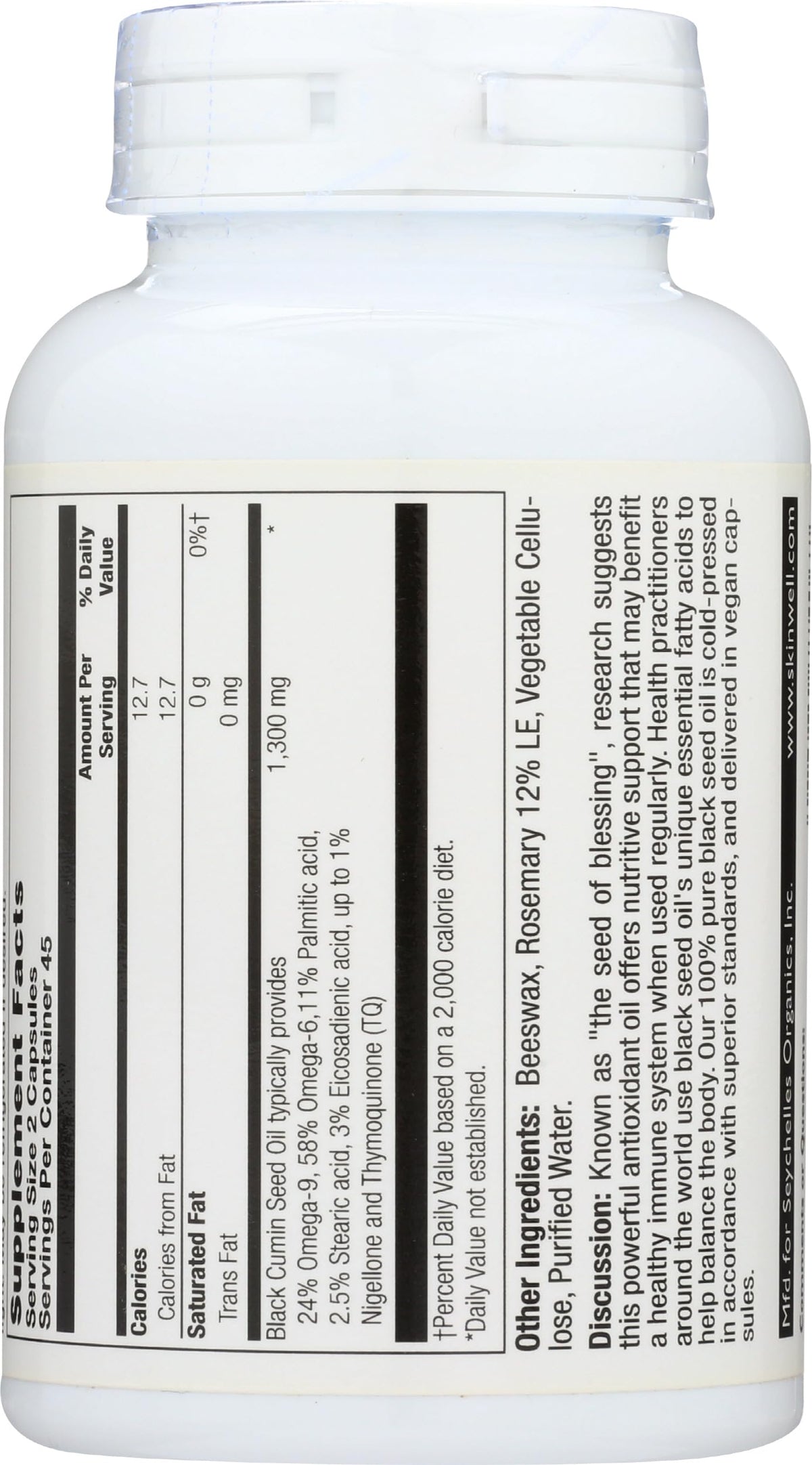Heritage Store Black Seed Oil 650 mg - 90 Softgels - image 4