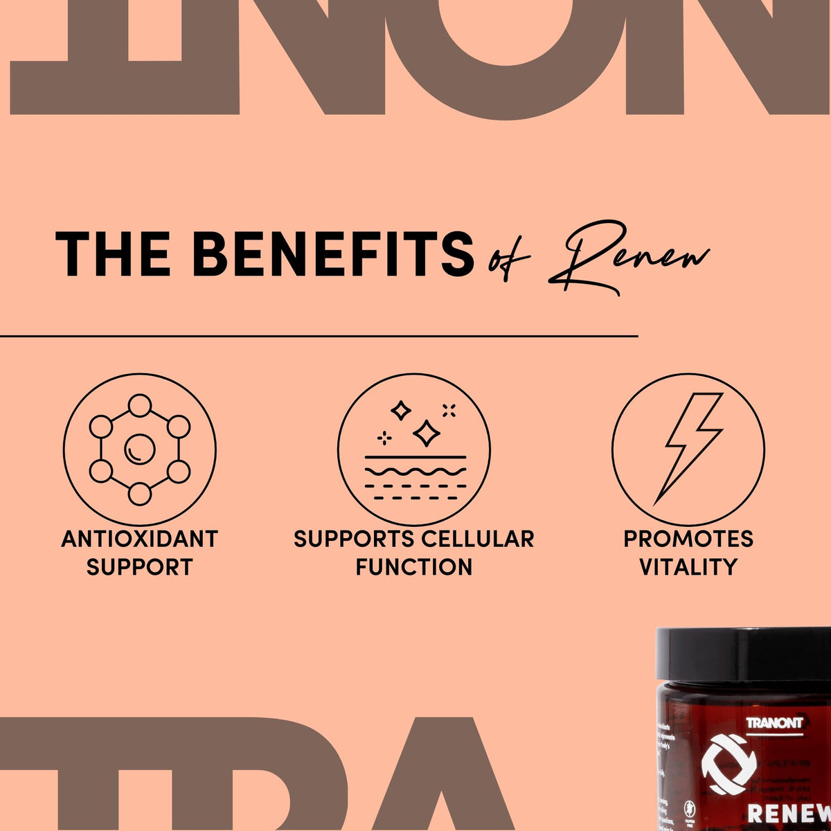 Tranont Renew Antioxidant Complex for Vitality - 30 Capsules - image 2