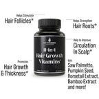 Hair Thickness Maximizer 11-in-1 Hair Growth Vitamins - 90 Capsules - image 2