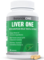 Balance ONE Liver Support Supplement with Milk Thistle - 60 Capsules