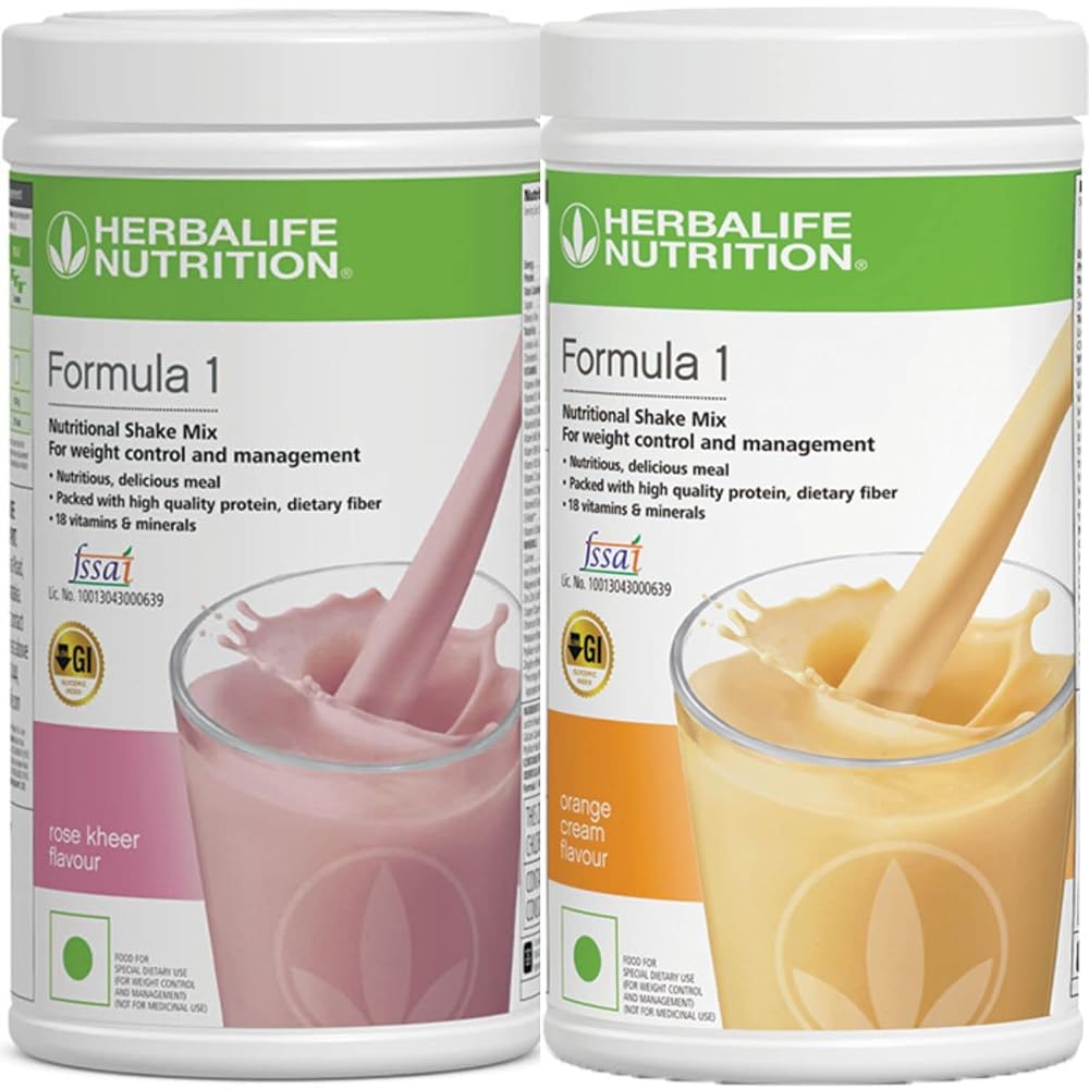Herbalife Formula 1 Nutritional Shake Mix Orange Cream - 500g Pack of 2