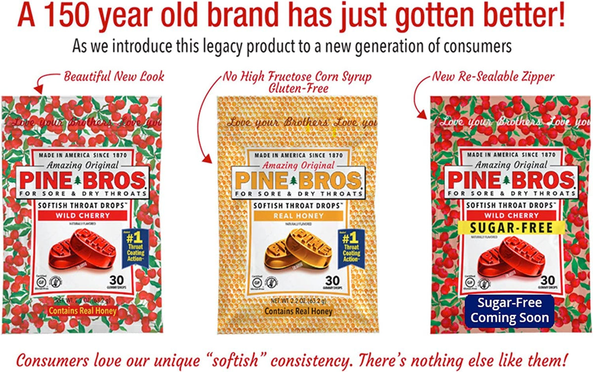 Pine Bros. Softish Throat Drops Wild Cherry - 120 Count - image 4