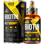 PURE RESEARCH Liquid Biotin & Collagen Hair Growth Drops 60,000mcg - 2 Fl Oz