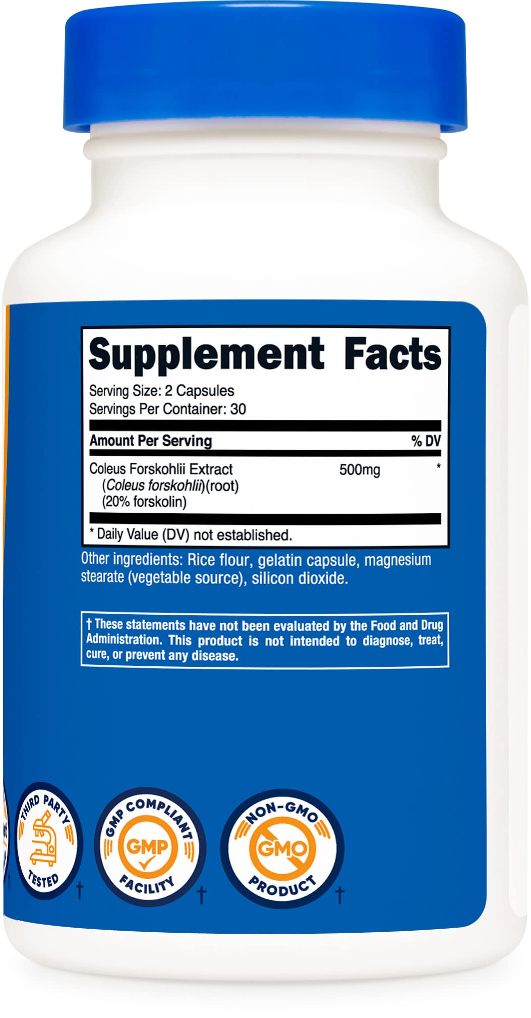 Nutricost Coleus Forskohlii 500mg Capsules - Maximum Strength Formula