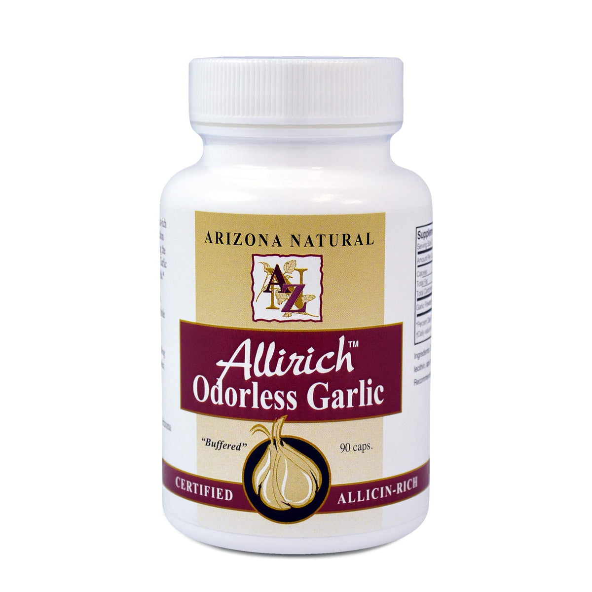 Arizona Natural Allirich Odorless Garlic - 90 Capsules