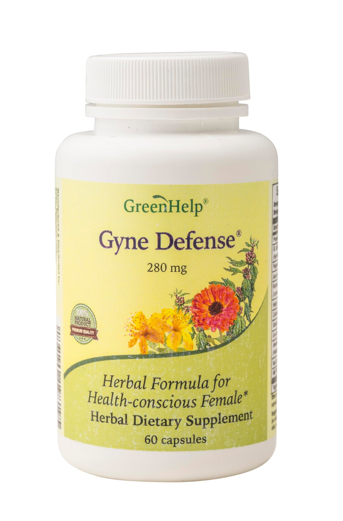 Green Help Gyne Defense Herbal Capsules for Women's Health - 60 Capsules