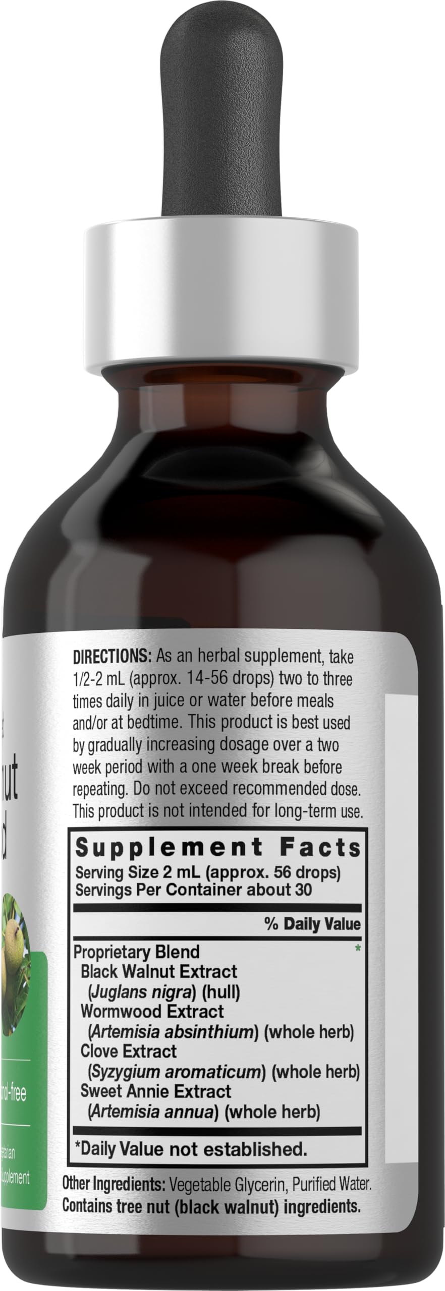 Horbäach Black Walnut Hull Wormwood Extract Tincture - 2 fl oz - image 2