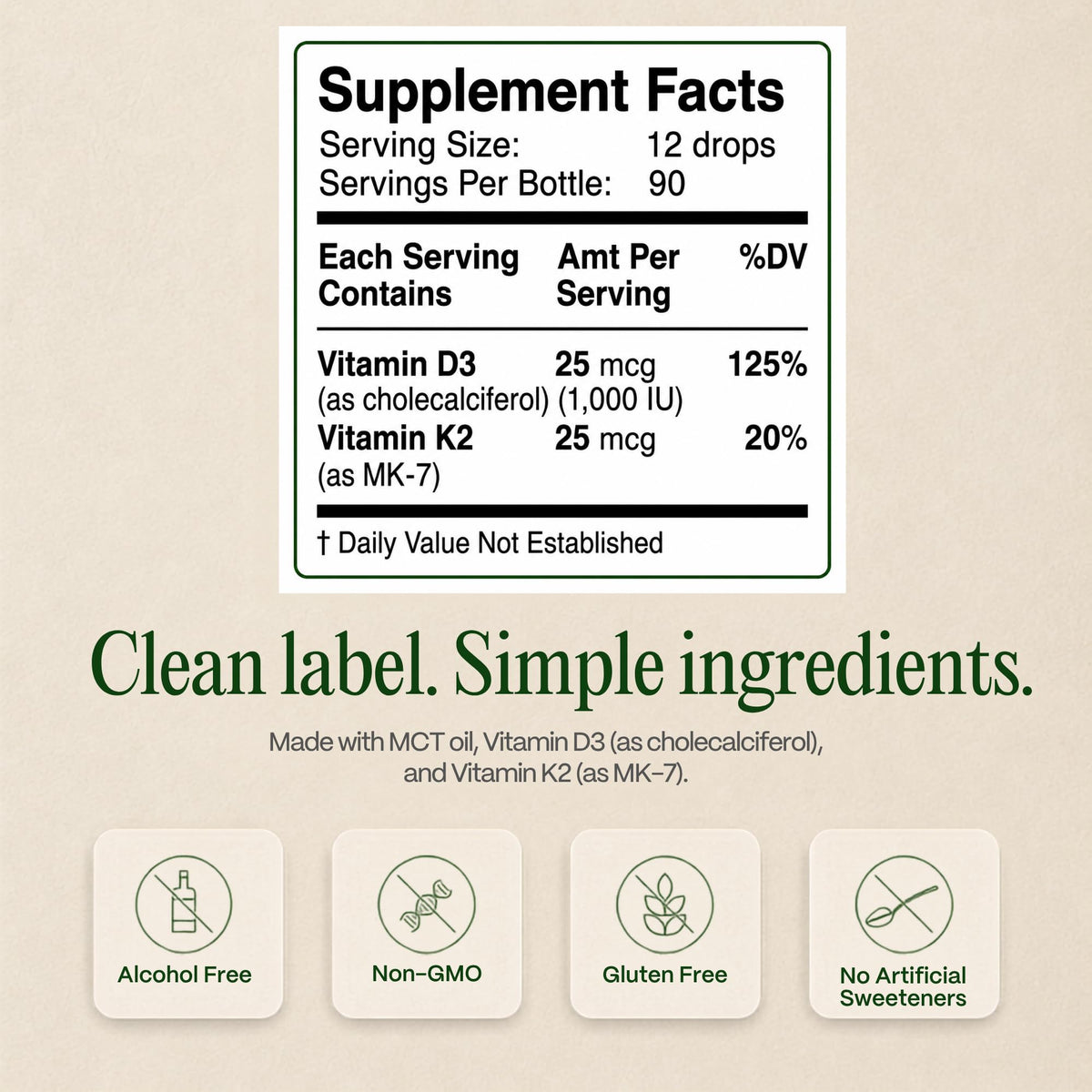 Go Nutrients Liquid Vitamin D3 K2 Drops - 1 Fl Oz - image 7
