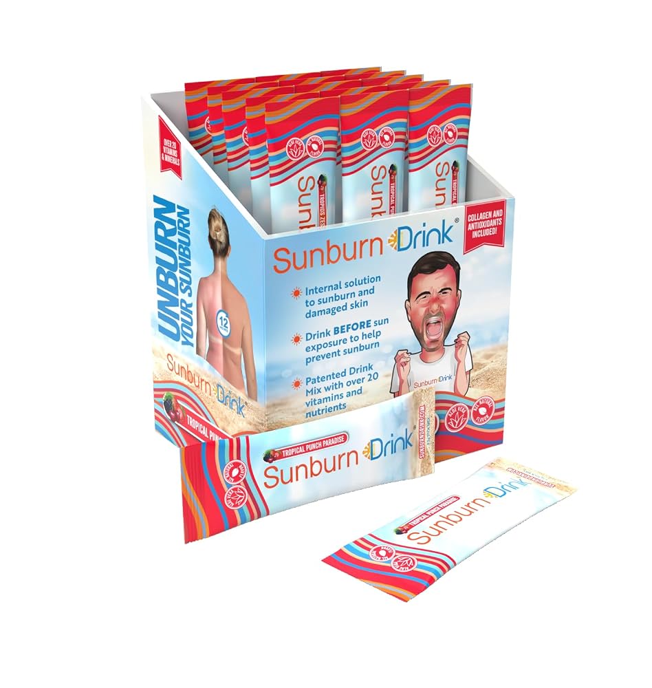 Sunburn Drink Tropical Punch Paradise Powder - 20 Packets