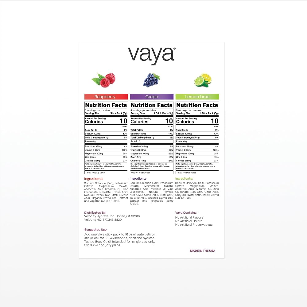 Vaya Sugar Free Electrolyte Powder Packets - 15 Stick Packs - image 8