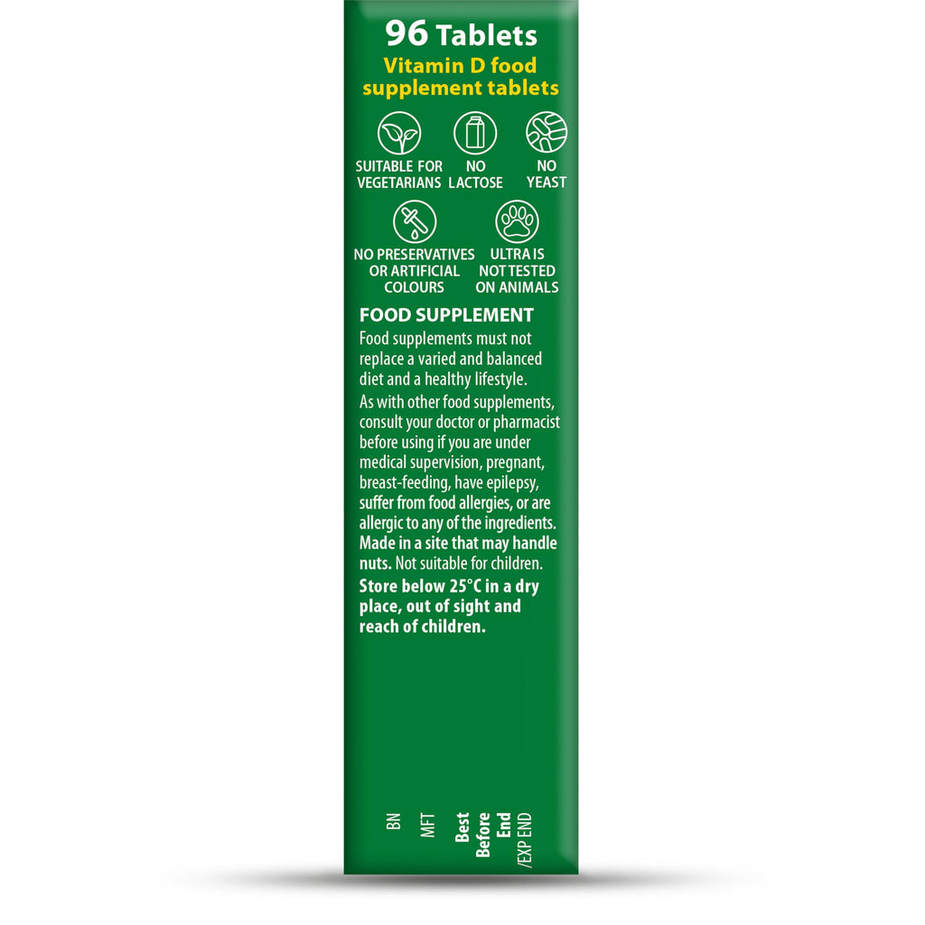 Vitabiotics Ultra Vitamin D3 1000 IU - 96 Tablets - image 6