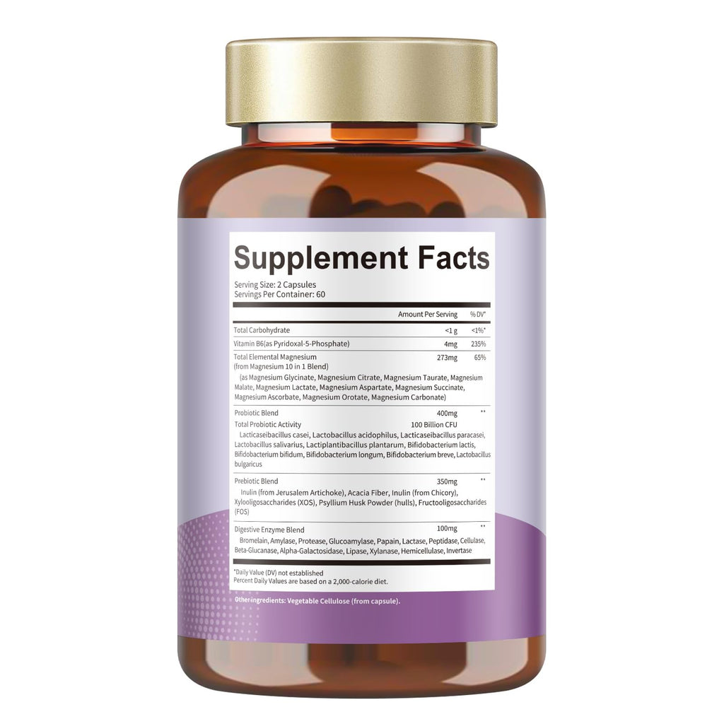 Totaria 10-in-1 Magnesium Complex with Probiotics - 100 Capsules - image 8