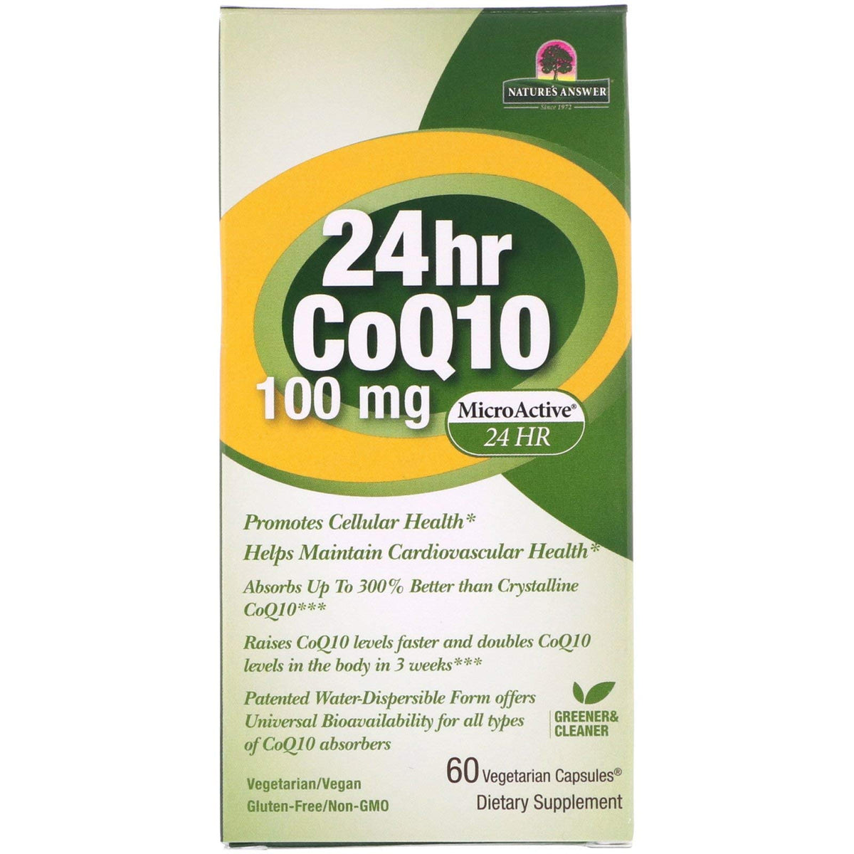 Genceutic Naturals CoQ10 100mg - 60 Vegetarian Capsules