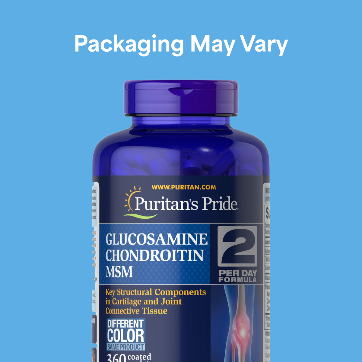 Puritan's Pride Glucosamine Chondroitin MSM - 360 Tablets - image 2