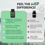 Wild Foods Prebiotic and Probiotic with Digestive Enzymes - 30 Capsules - image 5