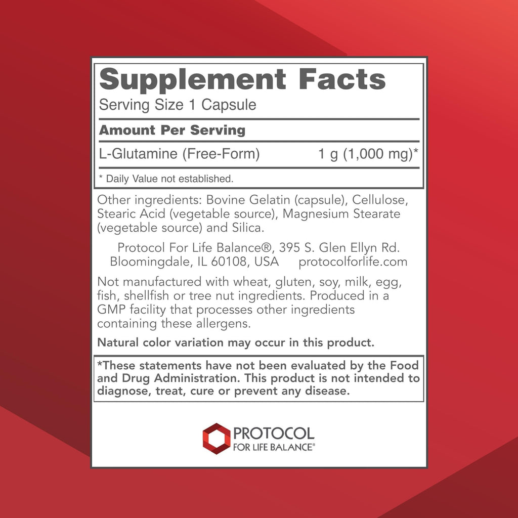 PROTOCOL FOR LIFE BALANCE L-Glutamine 1,000mg Gut Health - image 2