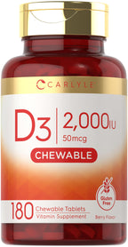 Carlyle Chewable Vitamin D3 2000 IU - 180 Tablets