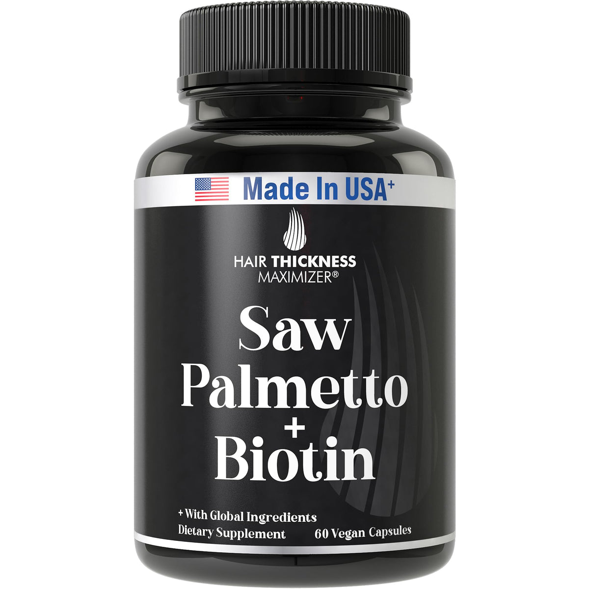 Hair Thickness Maximizer Saw Palmetto + Biotin Hair Growth - 60 Capsules
