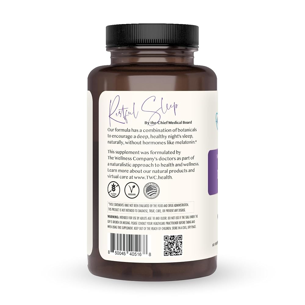 The Wellness Company Restful Sleep Melatonin-Free - 60 Capsules - image 2