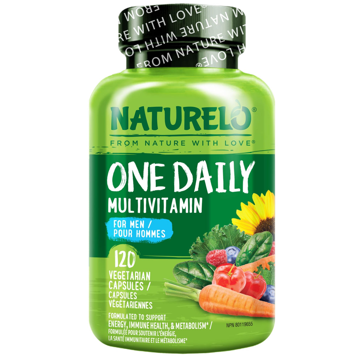 NATURELO Multivitamin for Men - One Daily, 120 Vegetarian Capsules