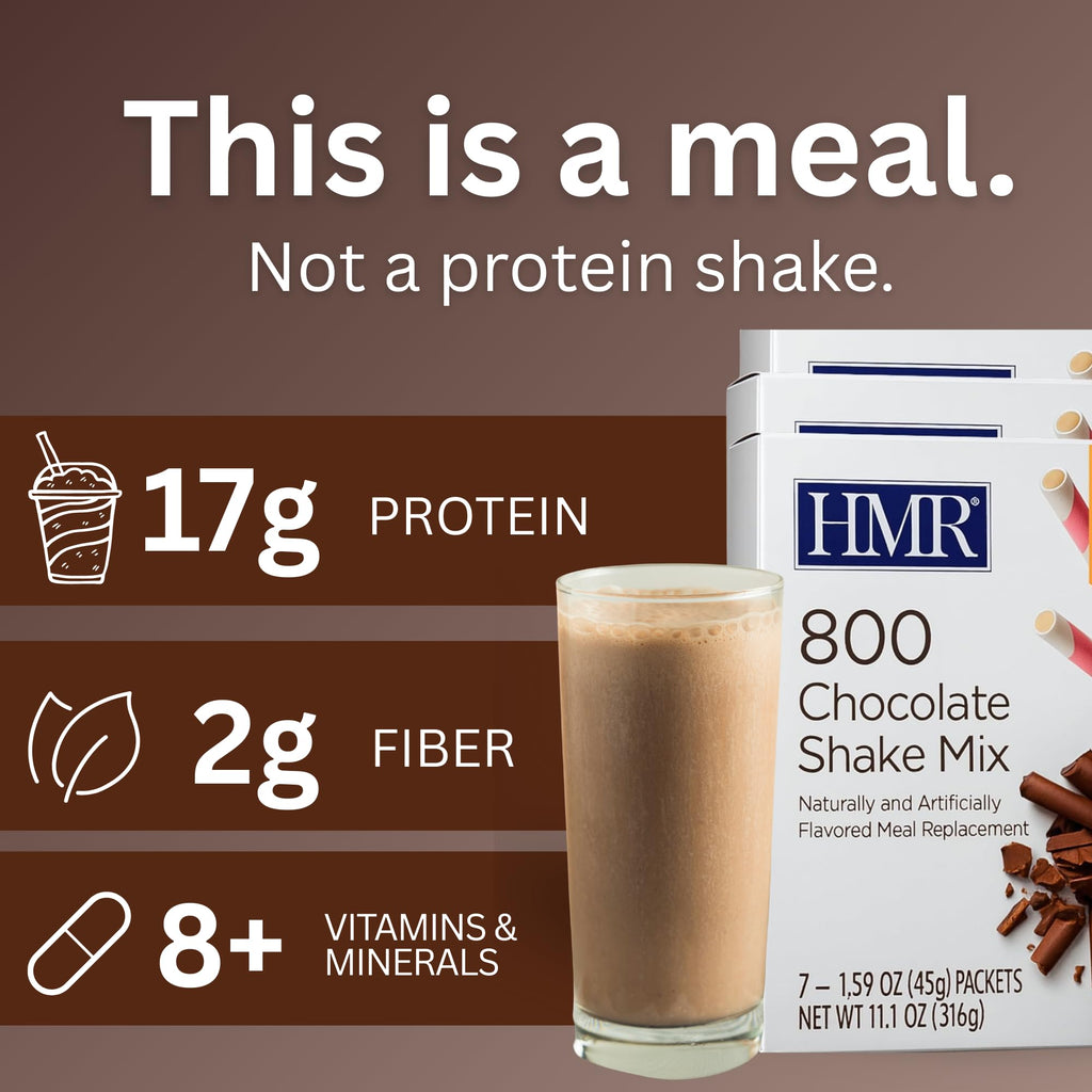 HMR 800 Meal Replacement Shake Mix, 17g Protein, 18 Servings