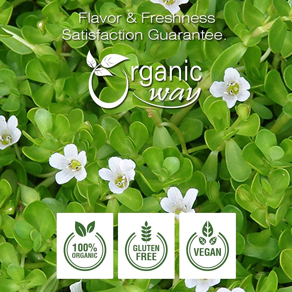 Organic Way Brahmi Leaf Powder (Bacopa Monnieri) - Organic & Kosher
