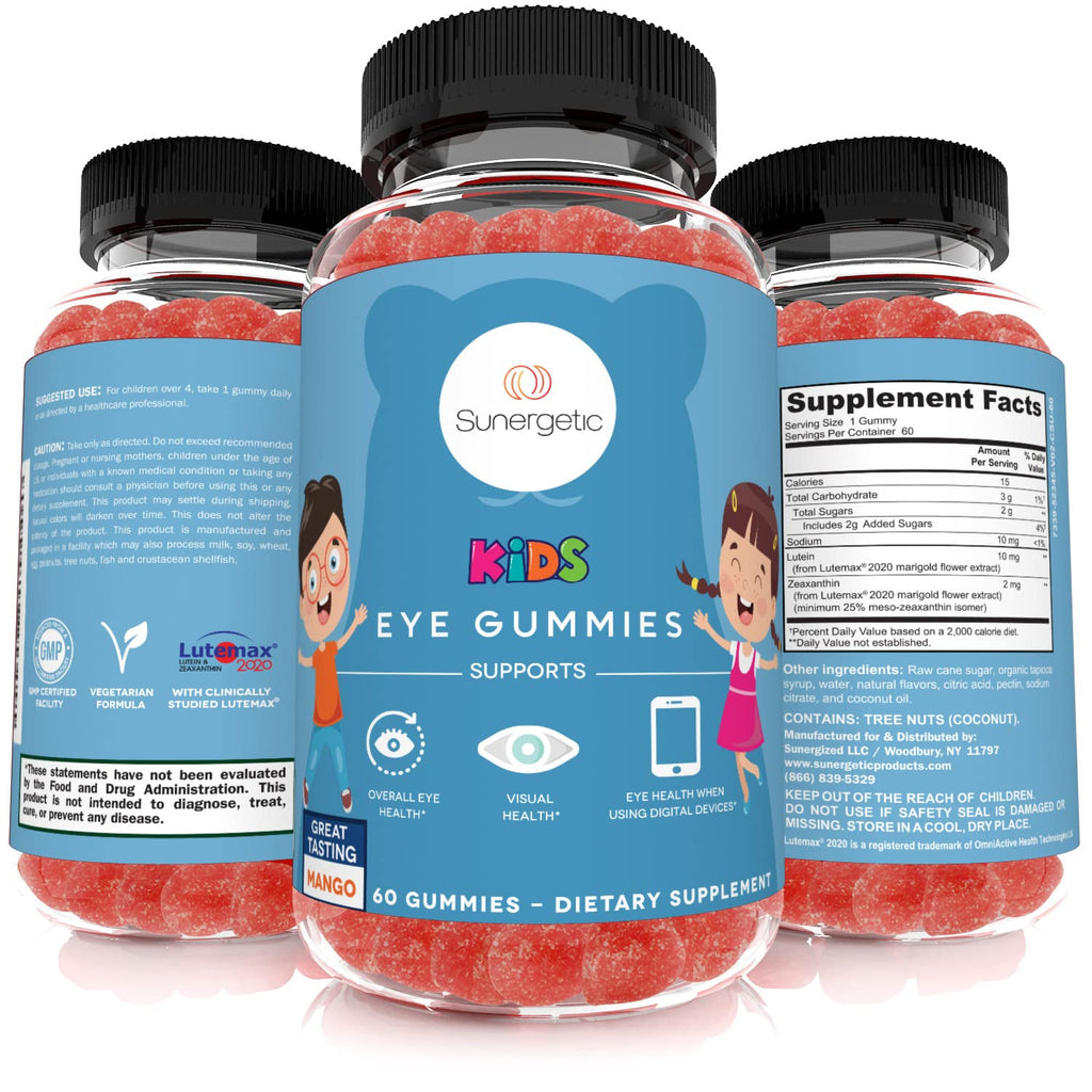 Sunergetic Premium Eye Support Gummies - Lutein with Zeaxanthin