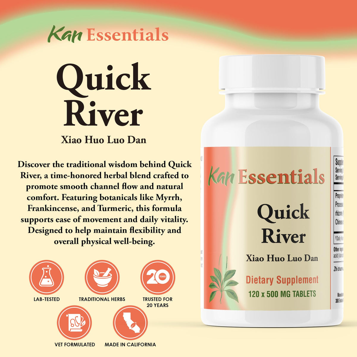 Kan Herbs Quick River Pet Mobility Support - 120 Tablets - image 2