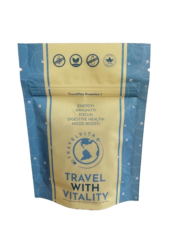 TravelVita Natural Travel Pills Jet Lag Relief - 60 Capsules - image 2