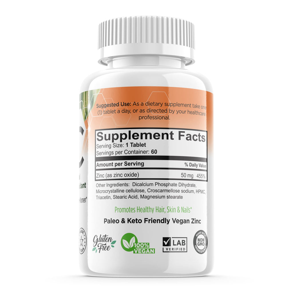 FORTE NATURALS Zinc 50mg Tablets for Sensitive Stomachs - 60 Tablets - image 2