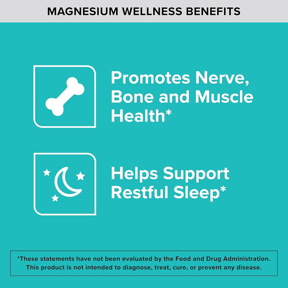 Qunol Magnesium Glycinate Tablets 300mg, 100% Chelated, Gluten-Free
