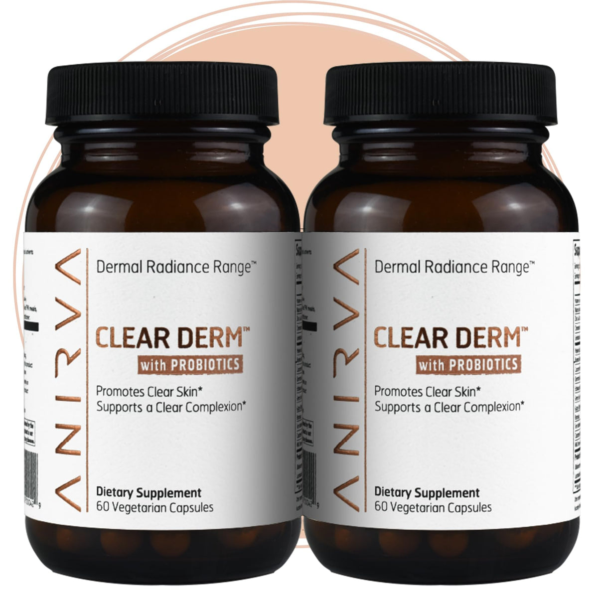 ANIRVA Clear Derm Acne Pills with Zinc and Probiotics - 2 Pack