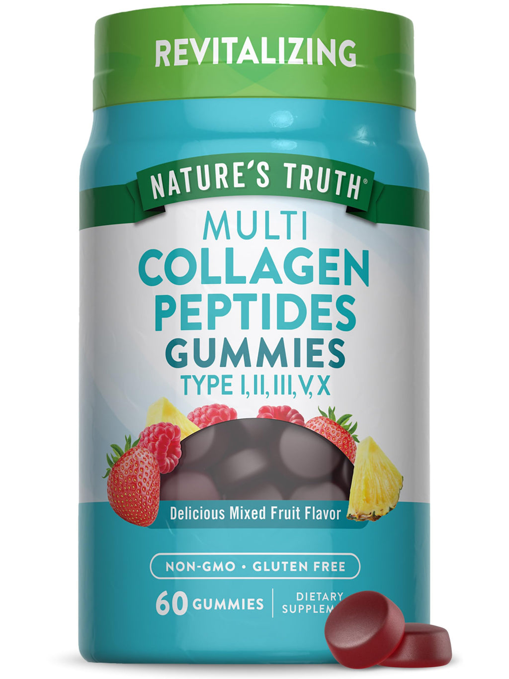 Nature's Truth Multi Collagen Gummies Types I, II, III, V, X - 60 Count