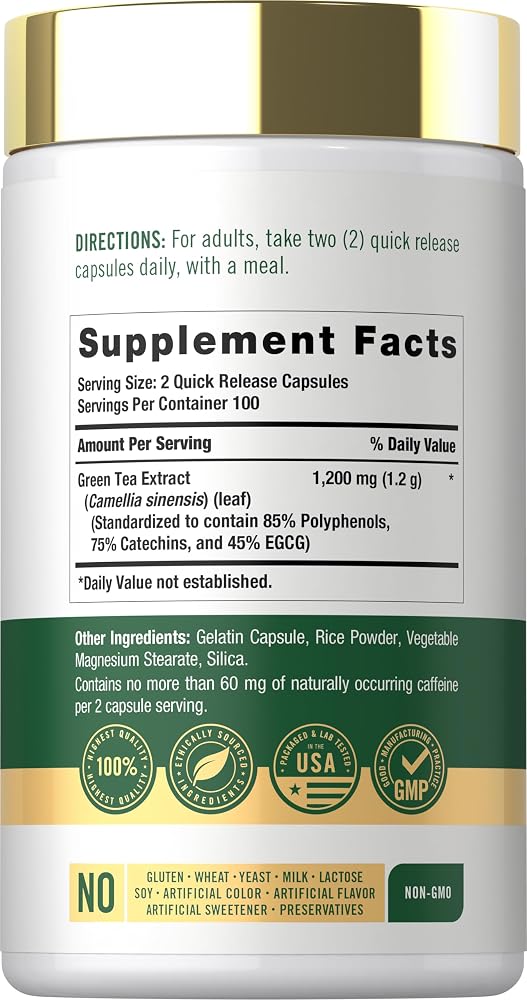 Carlyle EGCG Green Tea Extract - 200 Capsules - image 2