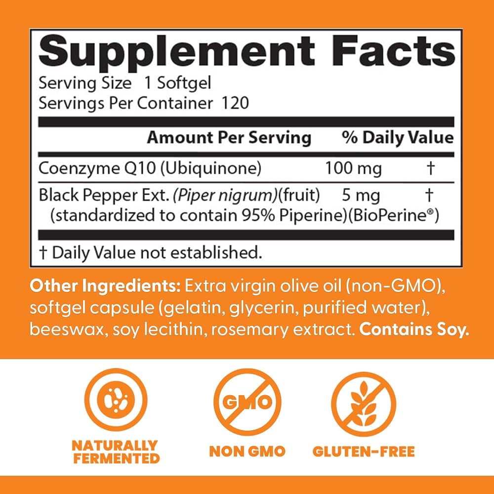 Doctor's BEST High Absorption CoQ10 with BioPerine - 120 Softgels - image 4