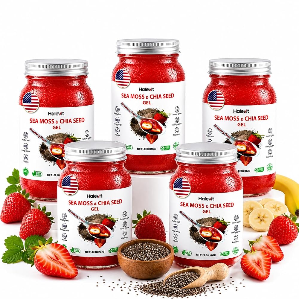 Halevit Sea Moss Gel with Ground Chia Seeds