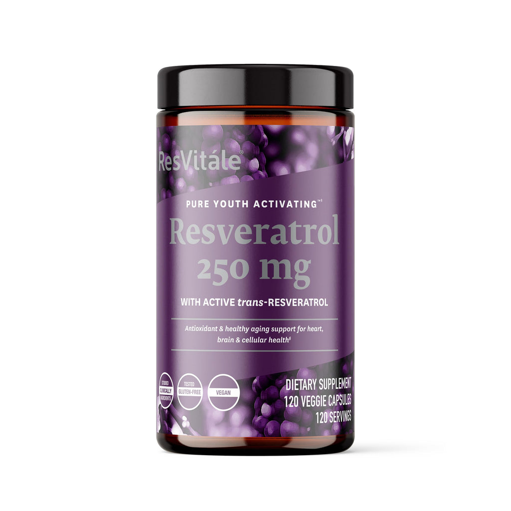 ResVitale Resveratrol 250 mg Antioxidant - 120 Vegetarian Capsules