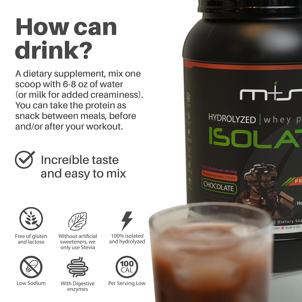 M+S Whey Protein Isolate Powder Chocolate Grass Fed - 29 Servings - image 4