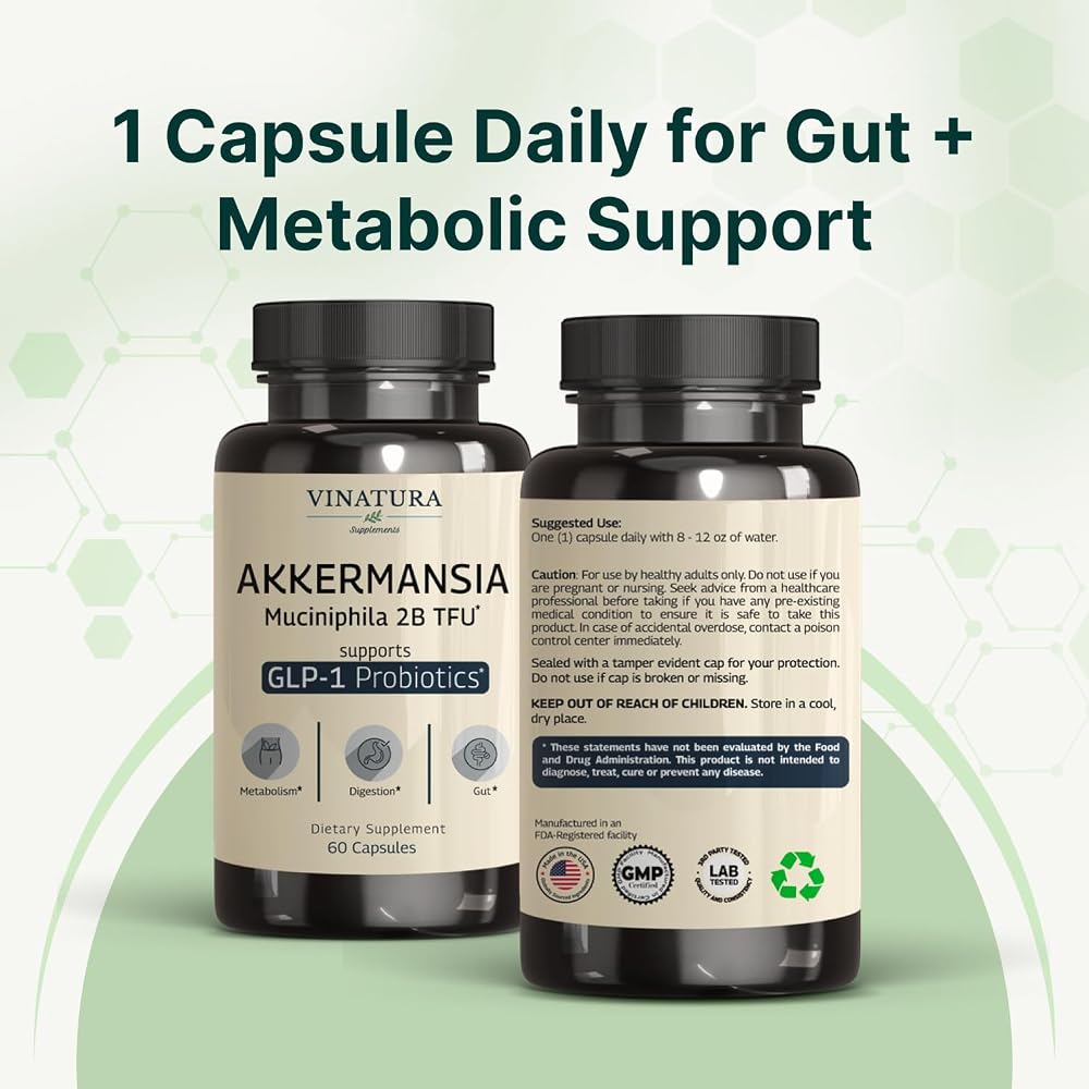 VINATURA Akkermansia Probiotic Supplement - 60 Capsules - image 9