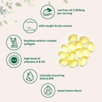 Micro Ingredients Cod Liver Oil 2000mg - 360 Softgels - image 3