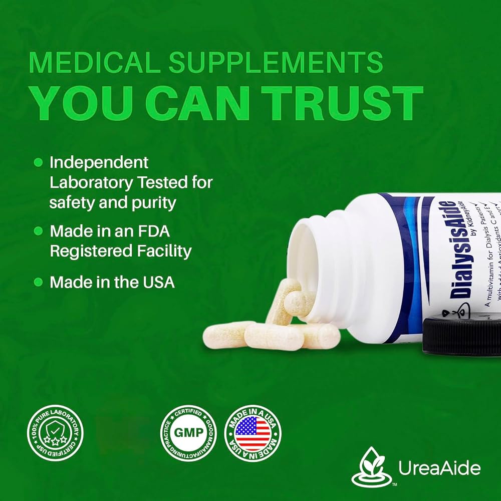 KidneyAide Renal Replacement Therapy Multivitamin - 60 Capsules - image 4