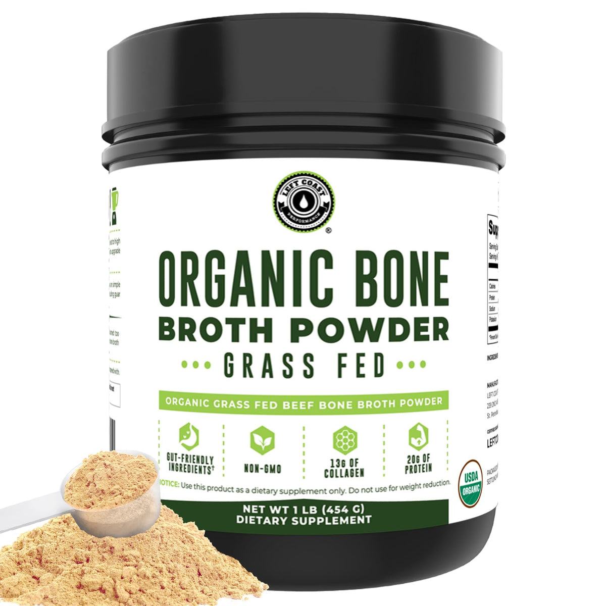 Left Coast Performance Bone Broth Powder