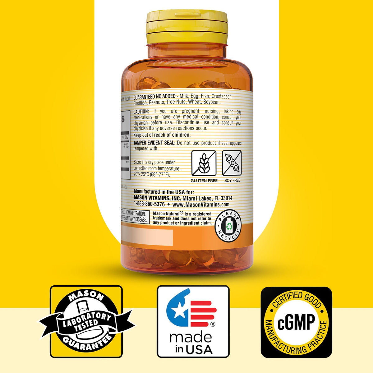 Mason Natural Lutein 6 mg with Vitamin E - 180 Softgels - image 6