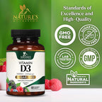 Nature's Nutrition Vitamin D3 5000 IU - Extra Strength Vitamin D