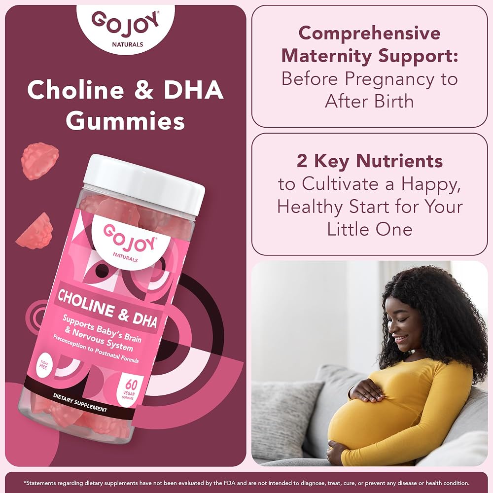 GOJOY NATURALS Prenatal Gummies with Choline & DHA - 60 Count - image 5